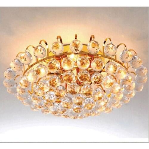 Living room lamp Hotel Lighting golden traditional lamps LED crystal ceiling lighting led lighting fixture golden ceiling lamps