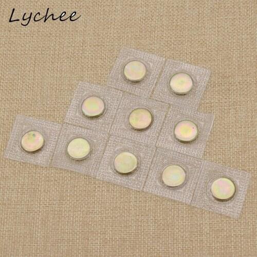 Lychee 10pcs PVC Invisible Hidden Metal Magnetic Snaps Button For Clothes DIY Making Craft Clothes Bag Buttons