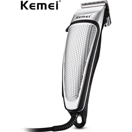 Kemei Barber Scissors Electric Hair Clipper Plug-in Type Hair Cutting Machine Clipper Blade Haar Cutter Hair Split End Trimmer