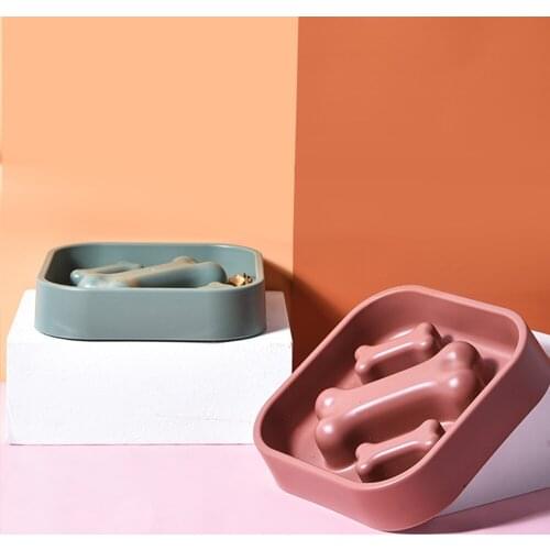 Anti-choke Slow Food Dog Bowl for Cats and Dogs,Pet Cats and Dogs Bone Slow Food Bowl Food Grade Plastic Pet Dog Cat Food Bowl