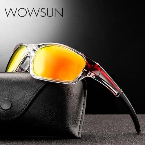 WOWSUN Polarized Sunglasses Mens Driving Shades Outdoor sports For Men Luxury Brand Designer Oculos Driving Eyewear uv400