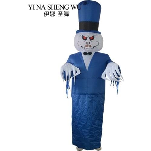 Adult Inflatable Costume Cosplay Funny Ghost/Skeleton Halloween Cosplay Props Ghost Witch Killer Party Outfit For Men Women