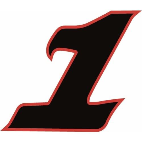 X1 Digits Plus Store AliExpress Racing Stickers Number Vinyl Car Sticker White/Orange 15*15CM