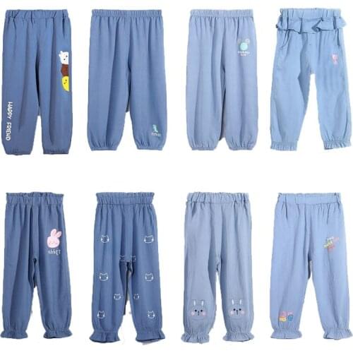 2021 New Cartoon Teenagers Clothes For Girls New Wide Pants Baby Clothes Kids Clothes Girls 9 To 14 Years For 1-5 Age