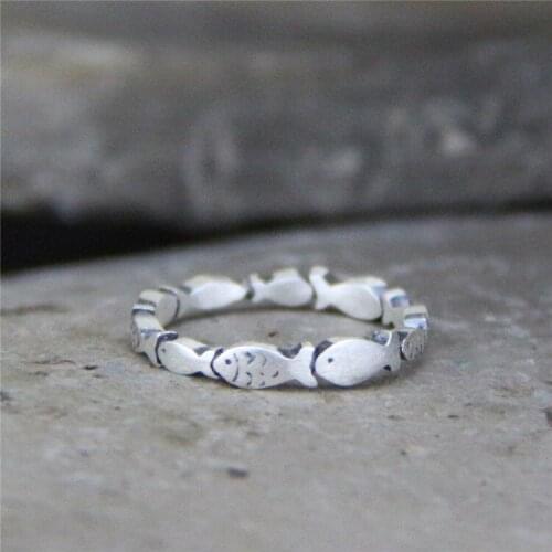 2018 New Arrival Direct Selling Women Engagement Anel Feminino Vatican S999 Fine Fashion Matte Fish Female Thai Style Ring Tail