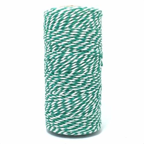 NEW 8ply 1MM~1.5MM Cotton Bakers Twine Mix (100yard/spool) Bakers Twine Gift Packing GREEN Twine for Crafting MS-GREEN