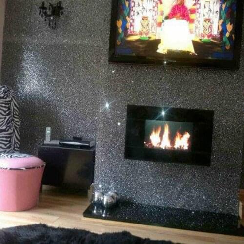 10m one roll gunmetal silver/gary chunky glitter wallpaper,high grade 3 chunky glitter wallpaper 138cm width