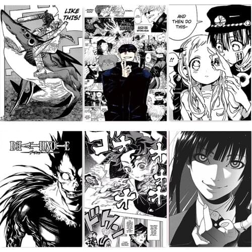 Anime Manga Panel Aesthetic Canvas Poster Nursery Wall Art Print Painting Nordic Kids Decor Picture Children Girl Bedroom Decor