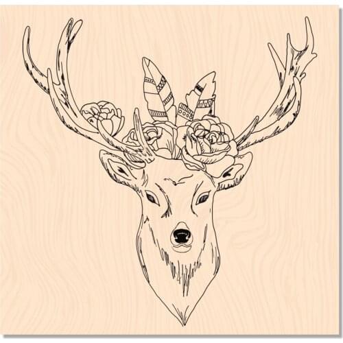 French deer Clear Silicone Stamp / seal for DIY Scrapbooking / Album Decorative Clear Stamp Sheets A042