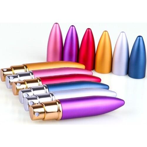 Empty 6 ML Perfume Refill Bottle Cusp Gold Silver Pink Blue Cosmetic Packaging Spray Pump Atomizer Perfume Bottle 50 pcs/lot