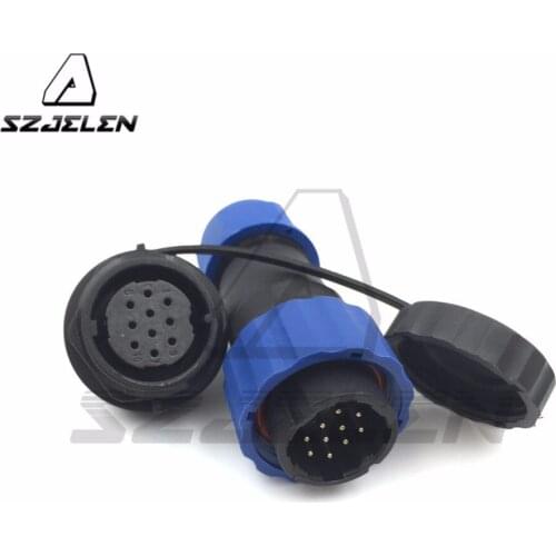 SD20TP-ZM , 10 pin Waterproof Connector , LED Power cable connector Male plug Female Socket IP68
