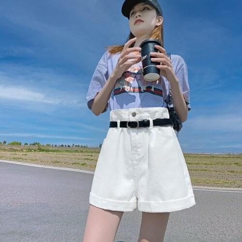 GUUZYUVIZ Summer High Waist Jeans Woman Plus Size Denim Shorts Loose Casual Spodenki Damskie Vintage Korean Shorts Feminino
