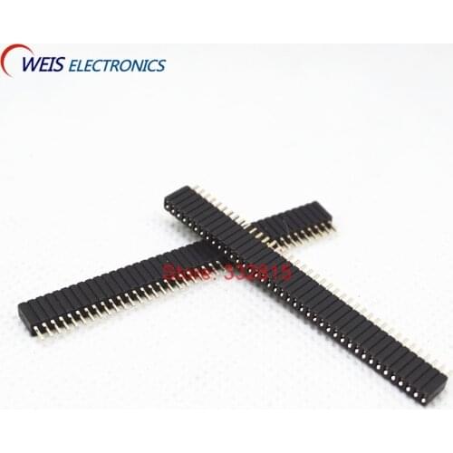 50PCS 1.27MM pitch Female Header Connector SMT socket Plastic high:4.6mm 1x10p 1x20p 1x30p 1x40p 1x50p