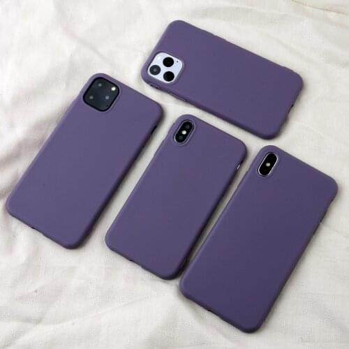 Lavender Gray Phone Case for iPhone SE 2020 12Pro Max Silicone Case for iPhone 11 11pro X XS XR XSMax 6 6s 7 7p 8 8p 12mini