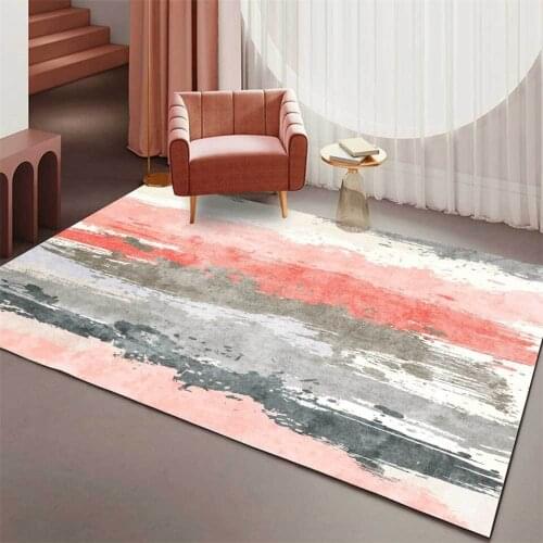 Nordic Pink White Gray Abstract Strip Living Room Floor Mat Carprt For Bedroom Girl Kitchen Runner Rug Bathroom Mat Anti-slip