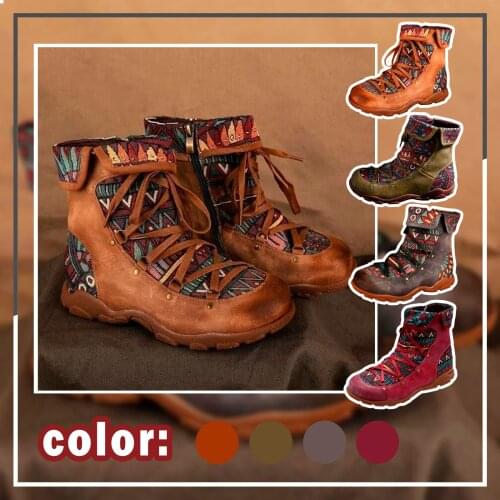 2021 New Fashion Autumn Winter Women Shoes Retro High Heel Ankle Boots Female Block Mid Heels Casual Ladies Shoes Plus Size