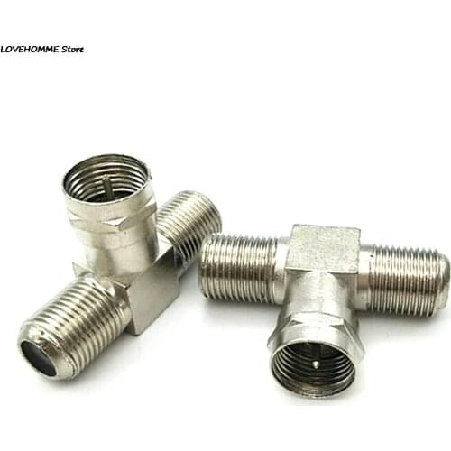 1 pc F Socket T Splitter Adapter Hot SMA Male to Two SMA Female Triple T RF Adapter Connector 3 Way Splitter New