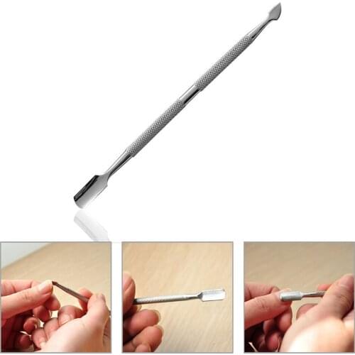 1PC New Double Head Durable Stainless Steel Nail Cuticle Pusher Dead Skin Removal Nail Art Manicure Tool