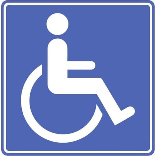 12CM*12CM 1 Pcs Sign Disability Disabled Reflective Personality Decal Car Sticker for Renault Stickers