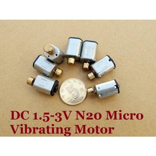 20pcs/Lot 10*12 MM Miniature DC 1.5V-3V Vibration N20 Motor With Copper Vibrator