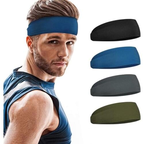 4PCS Unisex Sports Sweatband Headband For Men Women Yoga Hairband Gym Stretch Head Bands Strong Elastic Fitness Basketball Band