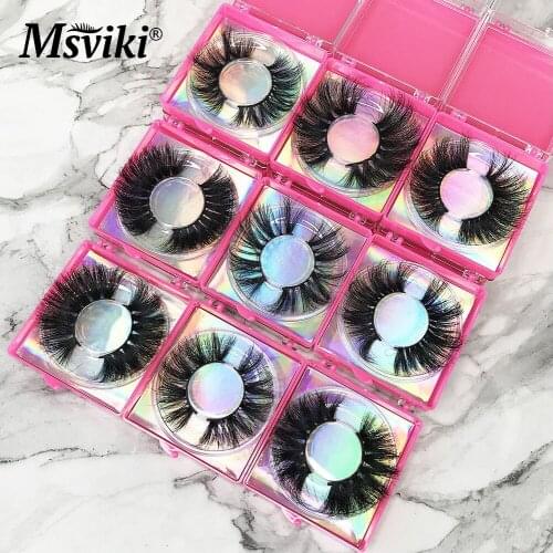 5/10/20/30 Pairs 5D 25MM Mink Eyelashes Packaging Box Cruelty-Free Wispy 3D Mink Lashes Extension Bulk Fluffy Long Fasle Eyelash