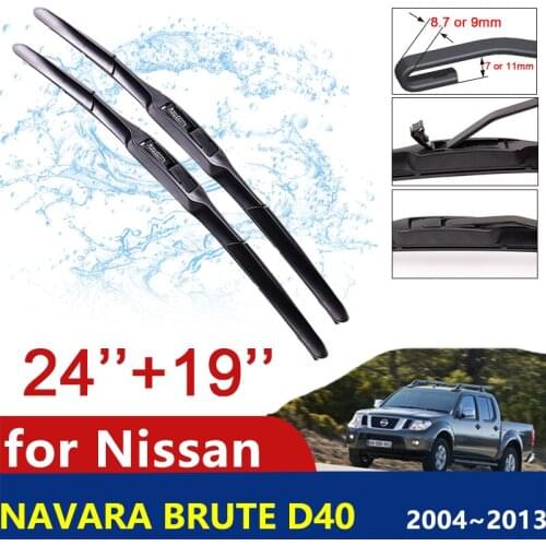 For Nissan Frontier Navara Brute D40 2004~2013 2005 2006 2007 2008 2009 Front Windscreen Wipers Car Accessories Car Wiper Blades