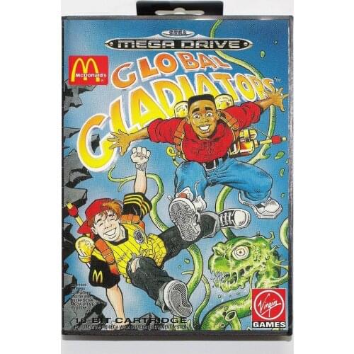 Global gladiators 16 bit SEGA MD Game Card With Retail Box For Sega Mega Drive For Genesis