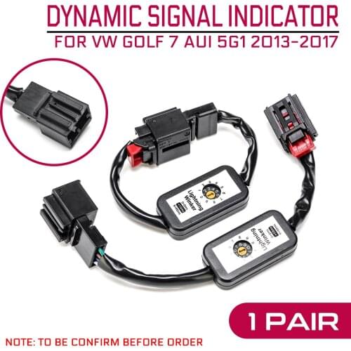 1Pair Dynamic Turn Signal Indicator LED Taillight Left&Right Tail Light Add-on Module Cable Wire Harnes For Volkswagen VW Golf 7