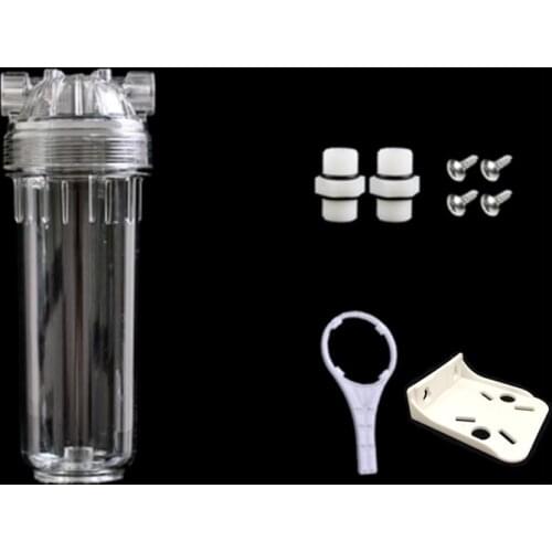 1 PC 1/2", 1/4" BSP Port 300x114mm PET Filter Bottle Shell For 10" Water Pre Filter Core