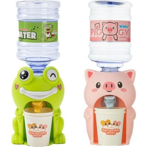 Mini Water Dispenser Pretend Toy Kitchen Play House Toys Beverage Frog Piggy Play House Dispenser Drinking Fountain Toys