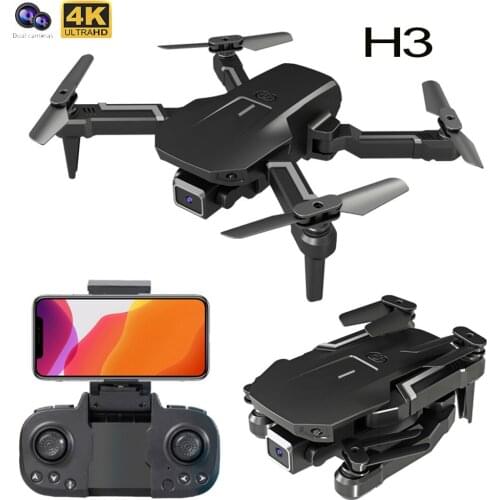 H3 Mini Drone With 4k Camera Foldable Quadcopte WIFI Wide High Hold Professional RC Helicopter One-Key Return RC Drone Toys