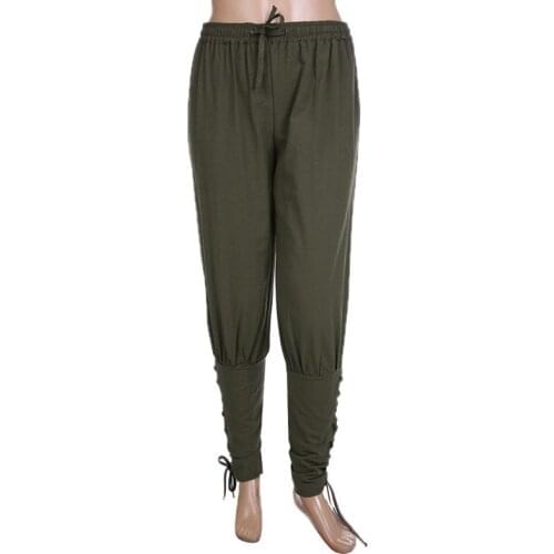 High-quality Small Feet Strap Trousers Men Fashion Solid Color Pants Loose Casual Pants For Men