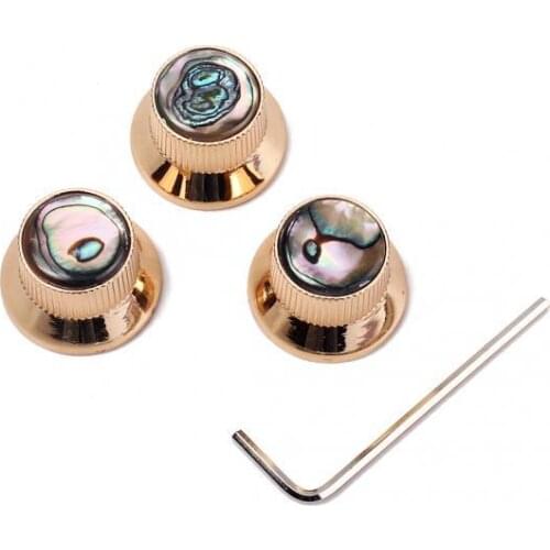 Pack of 3 Golden Volume Tone Speed Control Knobs for Electric Guitar/Bass #2