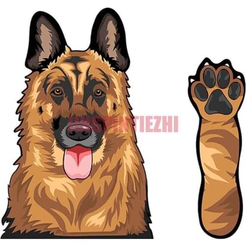 Creative Car Sticker German Shepherd Wiper Sticker 3D Dog Car Sticker and Decal Car Modeling Rear Windshield Sticker
