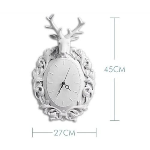 Deer head wall hanging modern minimalist wall decorations home living room fashion restaurant creative wall clock clock