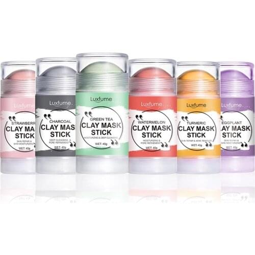 Whitening Face Green Tea Cleansing Solid Mask Purifying Clay Oil Control Anti-Acne Treatment Cream Blackheads Remover Skin Care