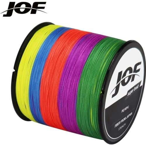JOF Brand 4 Strands 300M PE Braided Fishing Line 8-80LB Multifilament Fishing Line Smooth for Carp Fishing