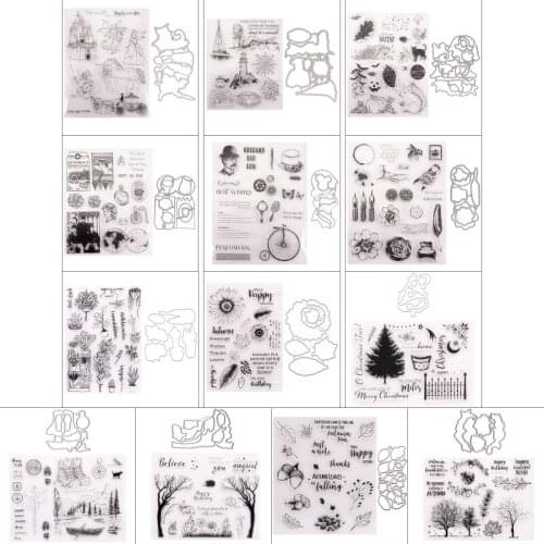 Christmas Stamp with Cutting Dies Stencil Set DIY Scrapbooking Embossing