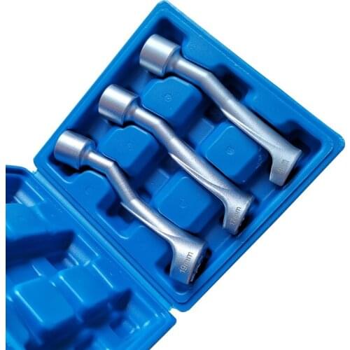 Blue Box of Fuel Injection Pipe Wrench CR- V Metal Injection Wrench Fuel Line Disconnect Tools Injection Wrench