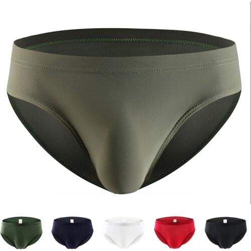 Mens Seamless Briefs U Convex Pouch Bikini Underwear Sexy Low Rise Breathable Men Tagless Underwear
