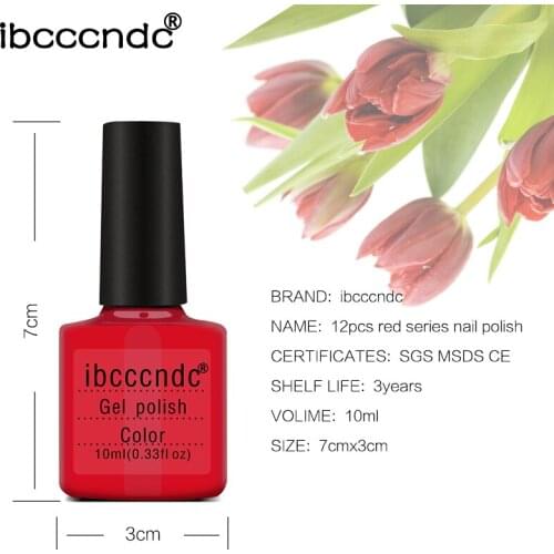 Ibcccndc Gel UV Vernis Semi Permanent 10ML UV Nail Gel Polish Soak Off Long Lasting LED Nail Polish Gel Lacquer Glass Bottle
