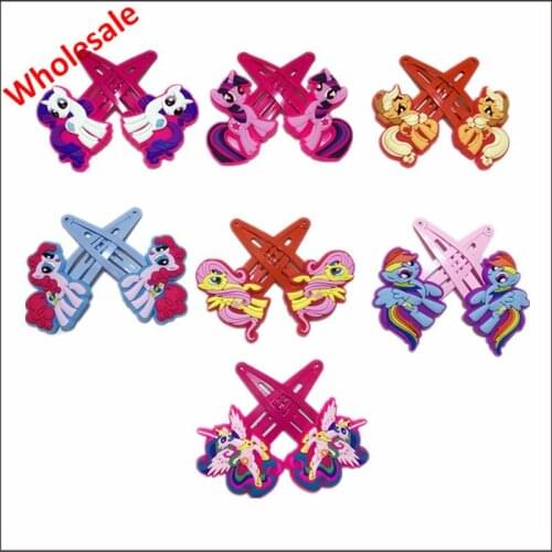 50Pairs Cartoon Cute Horse Hairpins Hair clip Headwear Girls Hair Accessories Children Headwear Hair pin Kids Birthday Gift