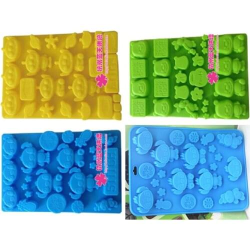 1 PCS Cartoon History flute cub Silicone fondant mold clay chocolate mouldFM