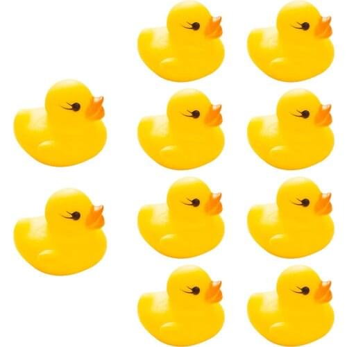 10pcs/set Cute Animals Bath Toys Swimming Water Yellow Soft Rubber Float Squeeze Sound Squeaky Bathing Toy For Baby Kids Gifts