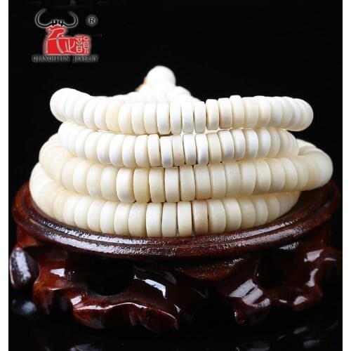 10PCS Natural natural color bovine bone dispersible bovine bone fragments of the beef bone semi-finished products diyhole 1.5mm