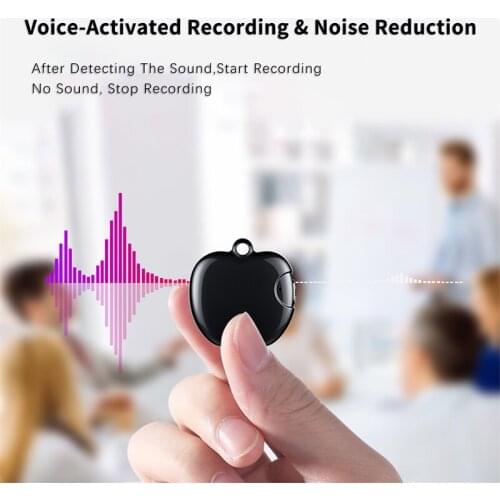 2021 Digital Voice Recorder 32GB Audio Voice Activated WAV 192Kpbs Wearable Portable MP3 Triple Noise Reduction 18h Long Standby