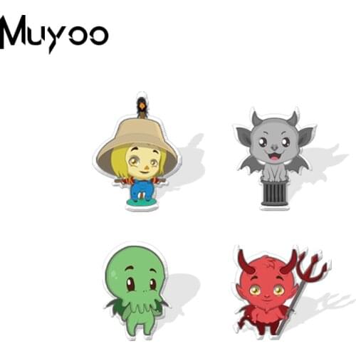 2021 New Cthulhu Demon Vampire Scarecrow Epoxy Badge Handcraft Acrylic Lapel Pins