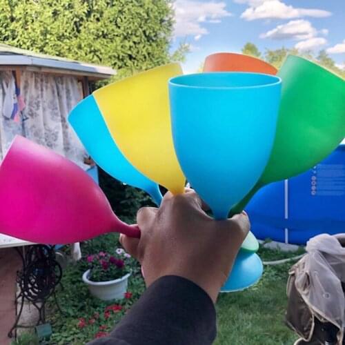 6Pcs/Set High Quality Plastic Wine Glass Goblet Cocktail Champagne Cups Colorful Frosted Glass For Party Picnic Bar Drinks Cups