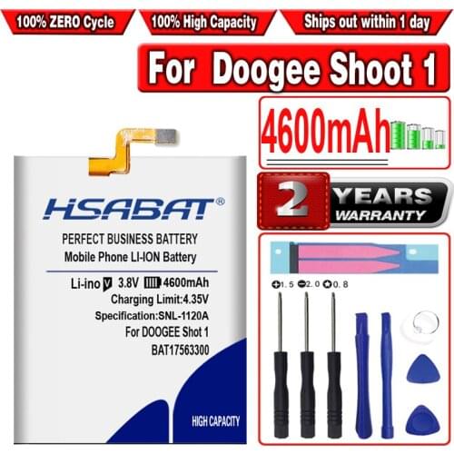HSABAT 4600mAh BAT17563300 for Doogee Shoot 1 Shoot1 Battery 5.5inch